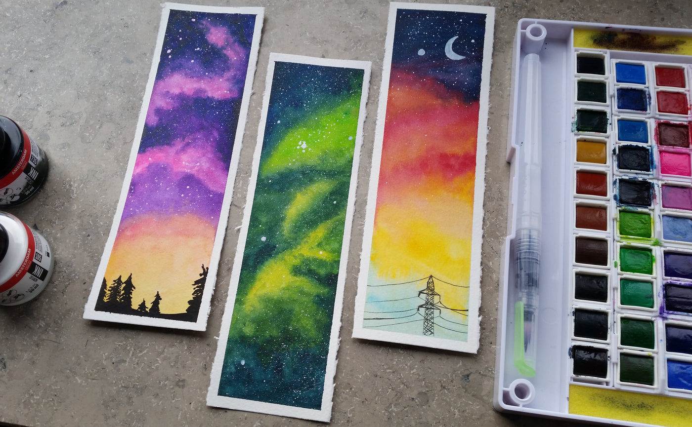 Brighten up your artwork with metallic watercolors!