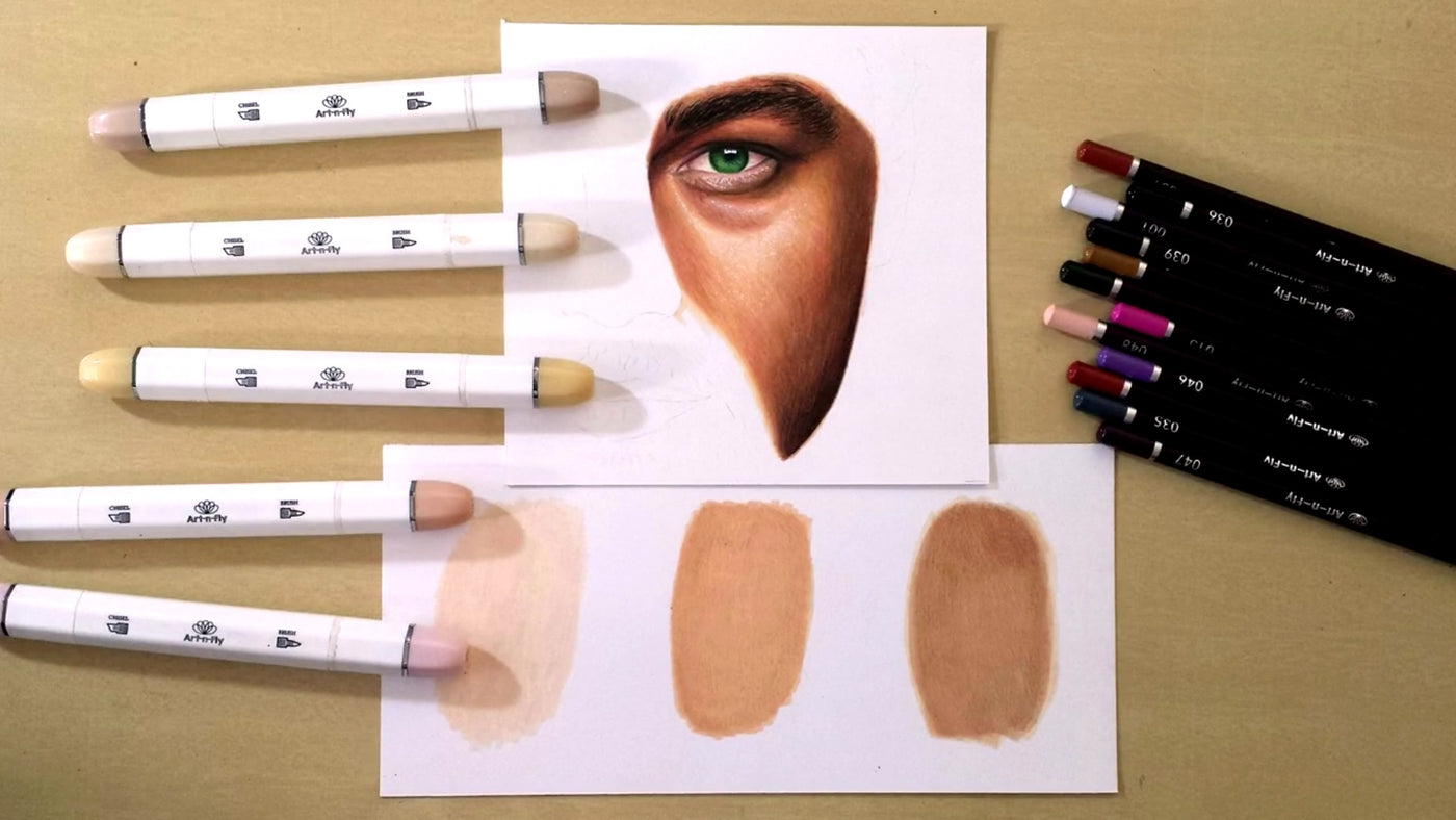 How To Color Skin with Alcohol Markers, Skin Tutorial