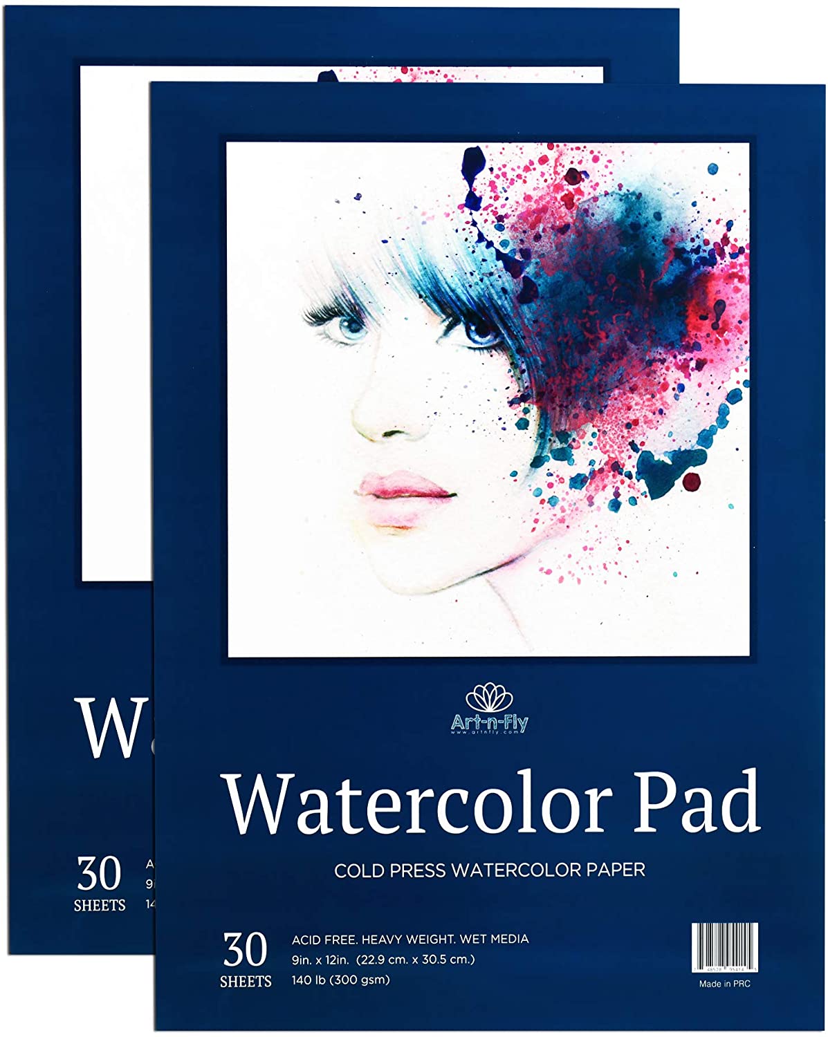 Watercolor Paper (Premium 100% Cotton, 300GSM, Cold Pressed)